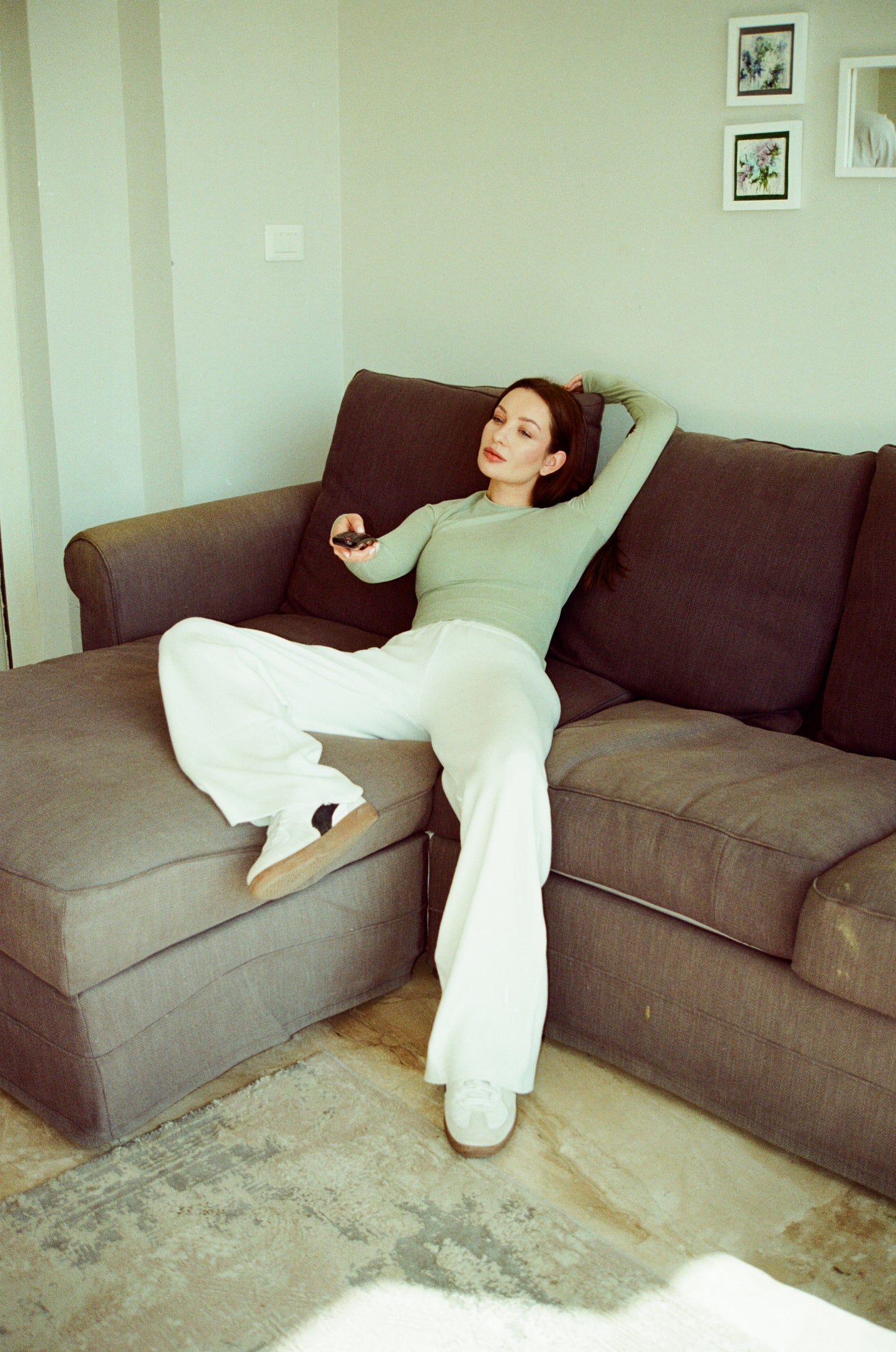 Cream Knitted Pants