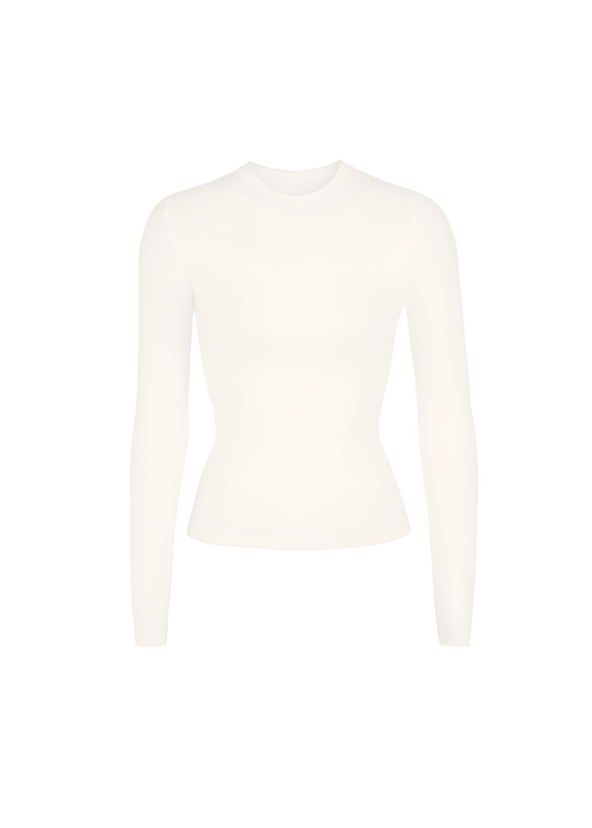 White long sleeve basic top