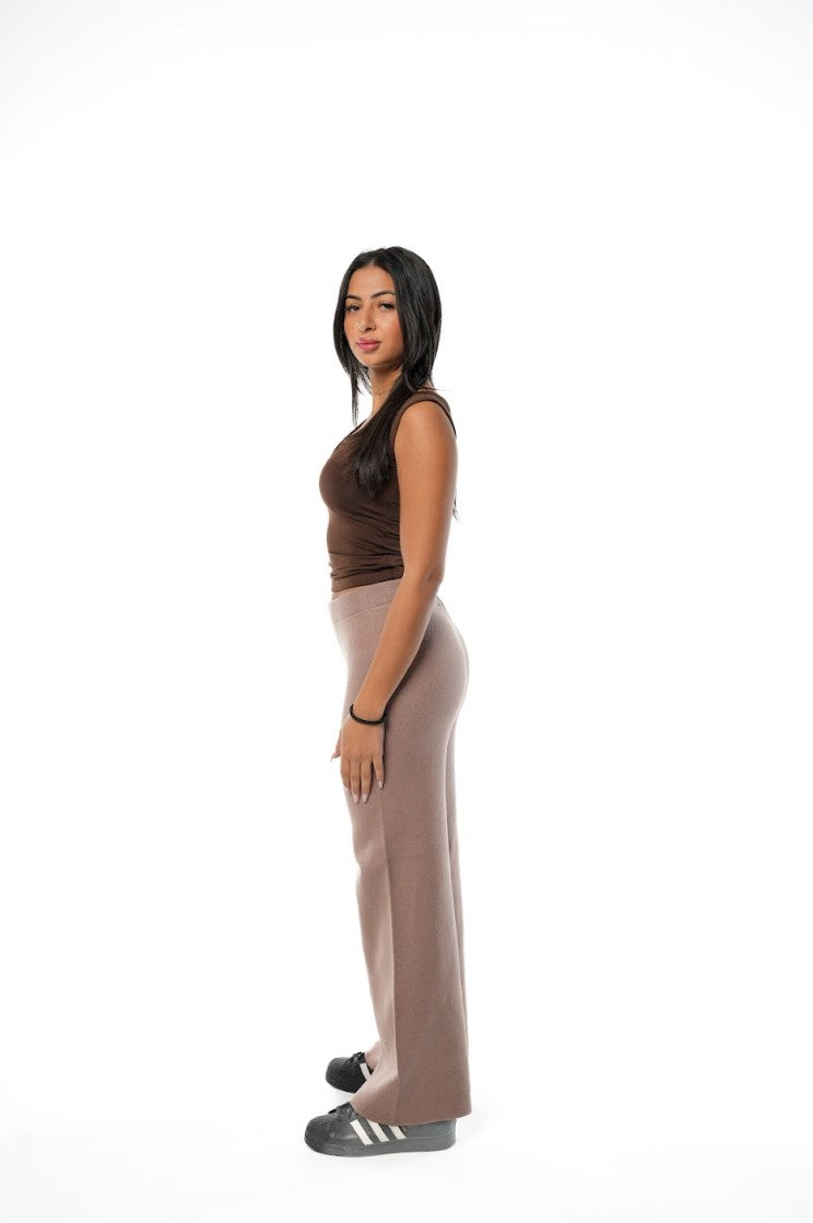 Brown Knitted Pants
