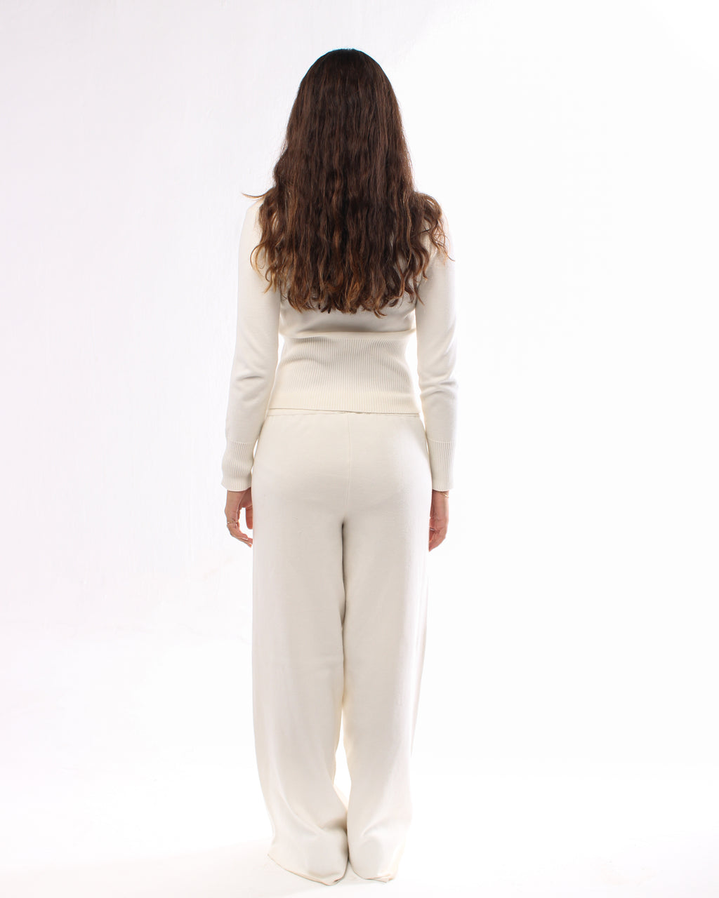 Cream knitted pants