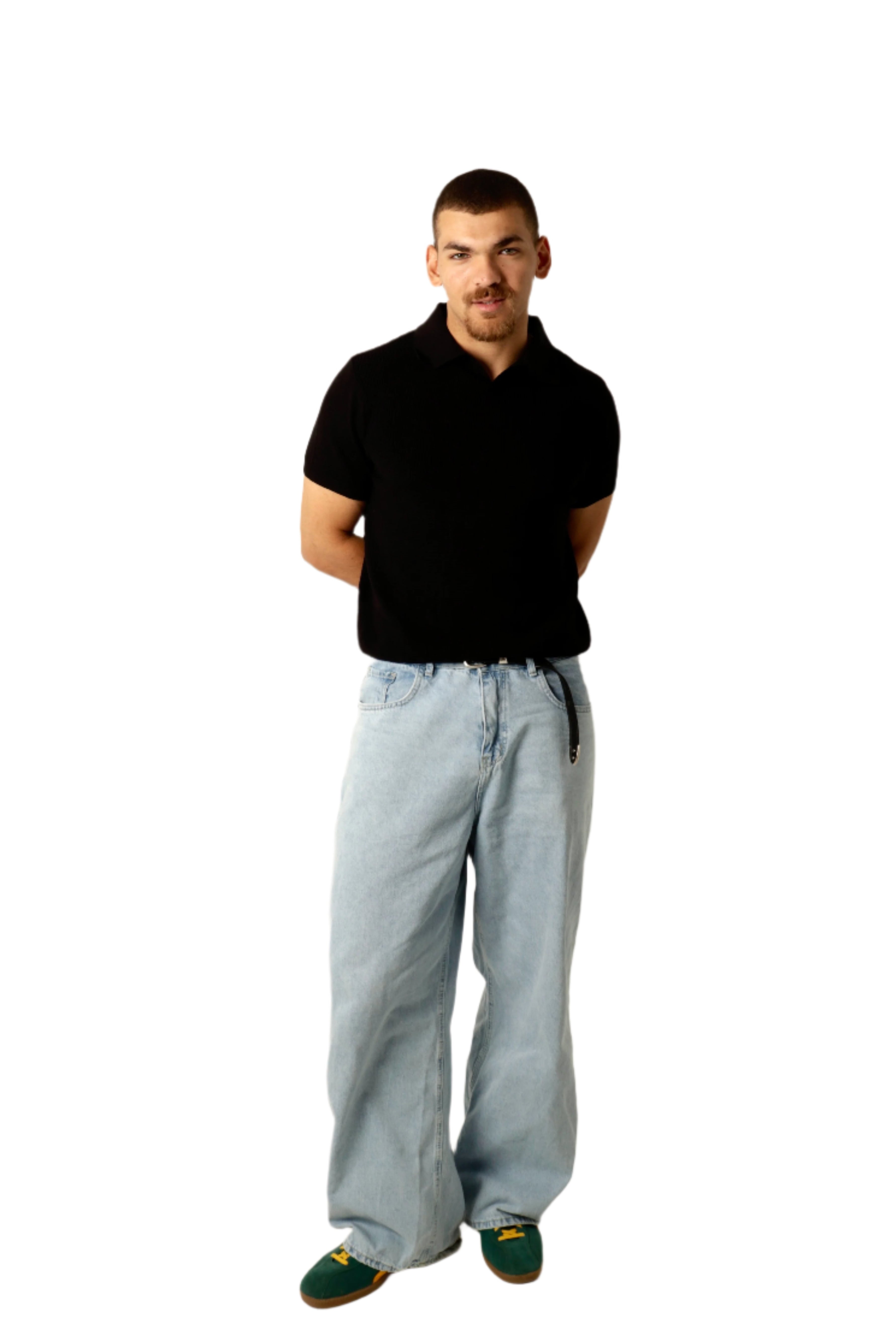 BLACK KNITTED T-SHIRT