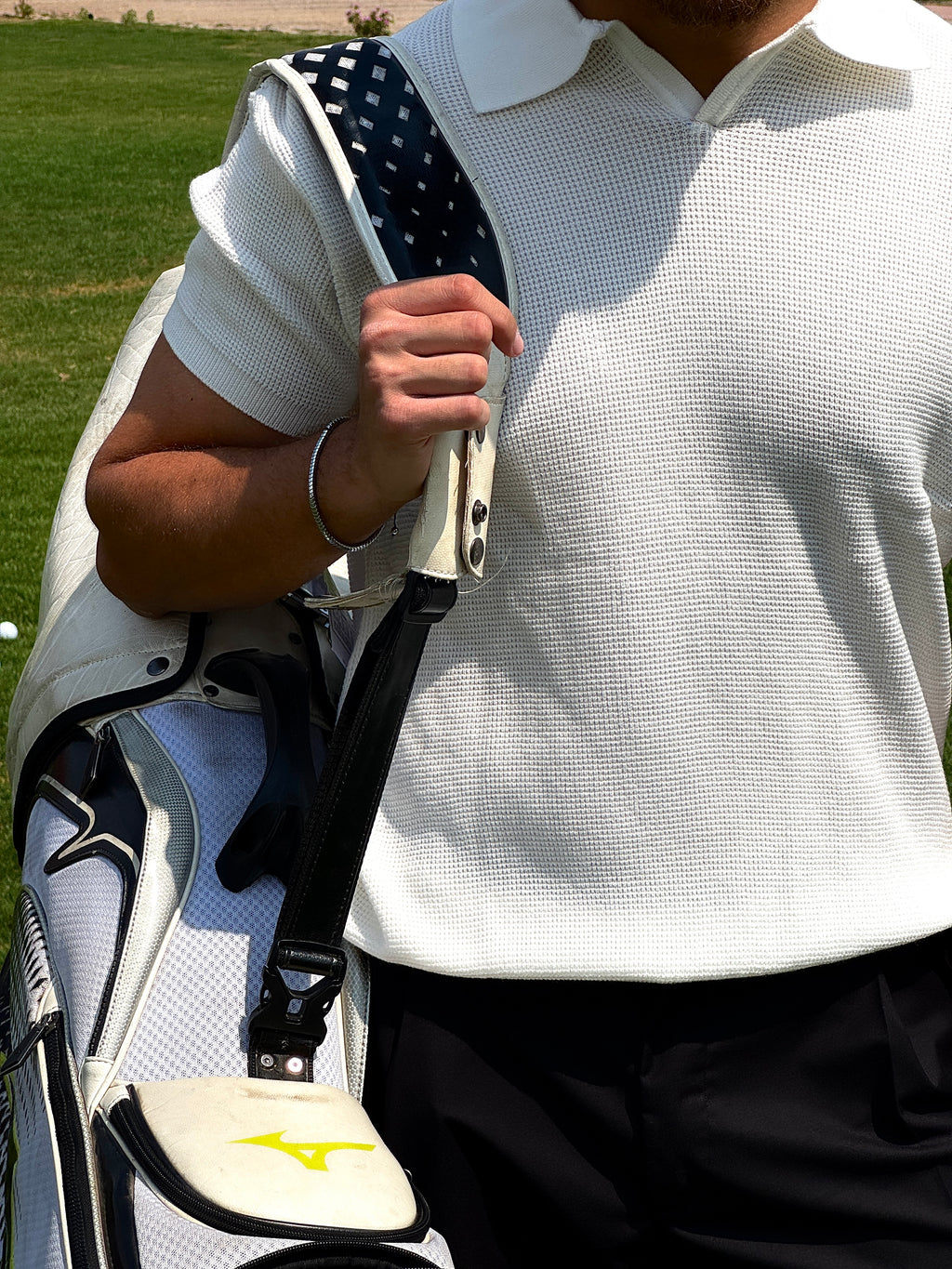 WHITE KNITTED T-SHIRT