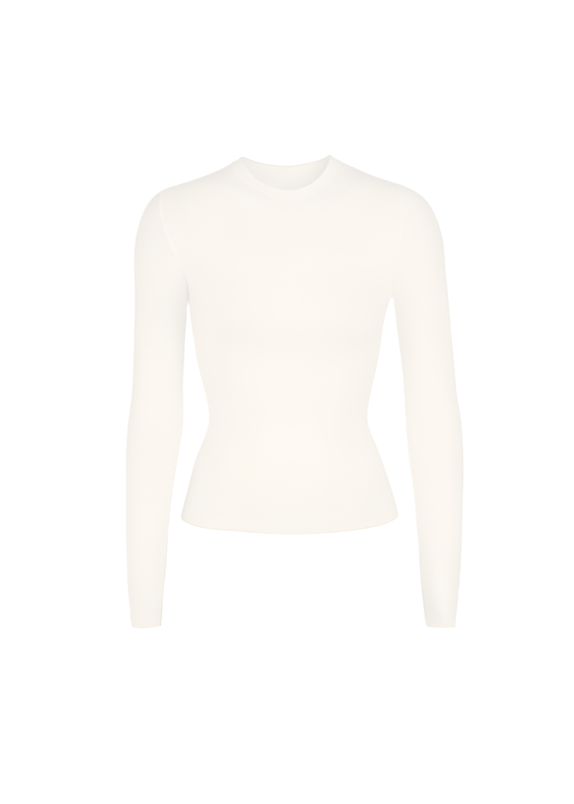 White long sleeve basic top