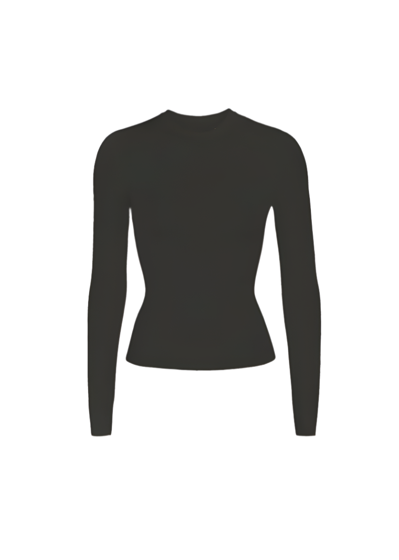 Black long sleeve basic top